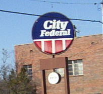 '70s logo for City Federal.  Sign is still up in North B'ham!